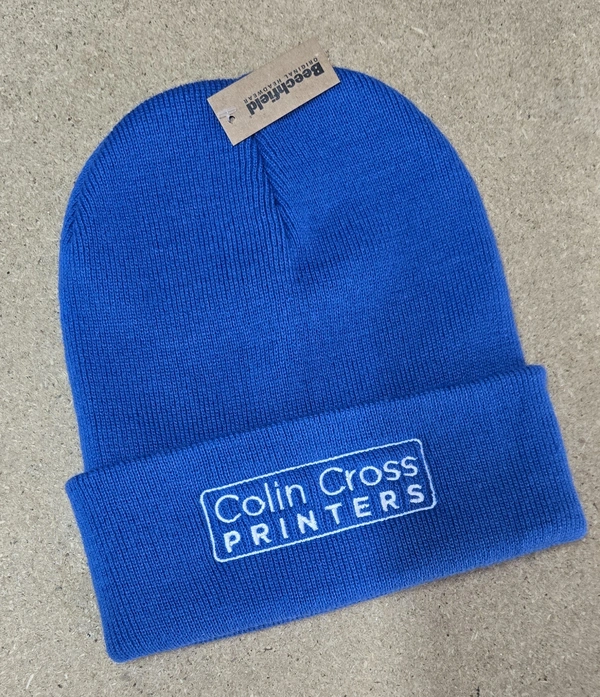 Beanie Cuffed Sapphire Blue
