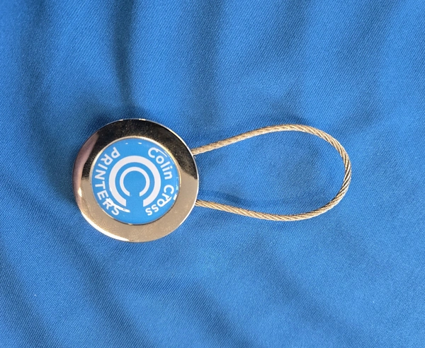  Domed Wire Loop Keyring