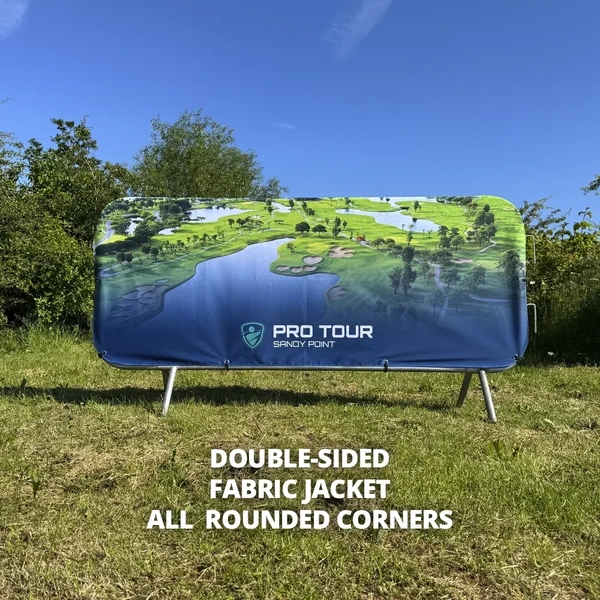 Crowd Barrier Graphic - Fabric Jacket - 2300 - Double Sided - All Rounded Corners